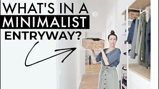 What's in a Minimalist Entryway? 🤔 » Small Entryway Organization Tips + IKEA HACK = Tons of SPACE