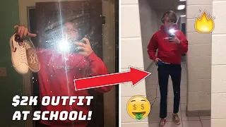 WEARING CRAZY $2000+ HYPEBEAST OUTFIT TO SCHOOL💸! (Supreme, Off White, Louis Vuitton)