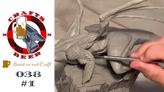 #38 Sculpting a Miniature Dragon in Super Sculpey on base for Tabletop Games, DnD, Rpg's & Wargames.