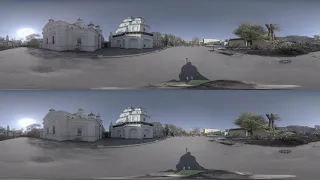 Kharkov Holy Pokrovsky Monastery, Ukraine Autumn 3D 360 footage
