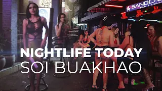 [4K] Fun street Pattaya Soi Buakhao in january 2024. Nightlife in Thailand