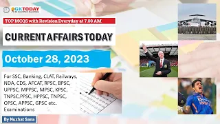 28 OCTOBER 2023 Current Affairs by GK Today | GKTODAY Current Affairs - 2023