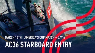 The 36th America’s Cup | Starboard Entry Stern Camera | 🔴 LIVE Day 6