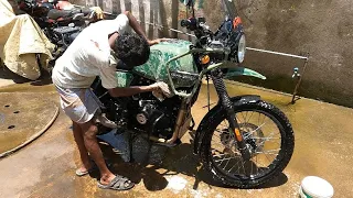 Royal Enfield HIMALAYAN BS6 wash after tour | Royal Enfield | YouTube videos | @rajthescorpion4250