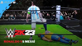 WWE 2K23 - Ronaldo vs Messi 😱 - Full Match Gameplay Ps4 Pro