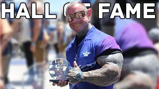 LEE PRIEST: Receiving his Muscle Beach Hall Of Fame Award
