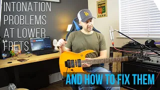 Guitar intonation problems at lower frets and how to troubleshoot and fix them