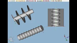 FreeCAD.#19. Аддитивная и субтрактивная спирали