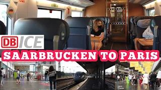 ICE Train |🇩🇪🇨🇵| Saarbrücken to Paris | DB First Class | Frankfurt to Paris Train