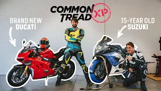 Half-Price Hack? 2020 Ducati Panigale V4 S vs. 2005 Suzuki GSX-R 1000 | Common Tread XP