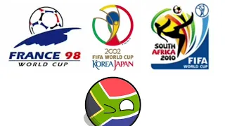 Historia de Sudáfrica en los Mundiales 1998 - 2010 Countryballs