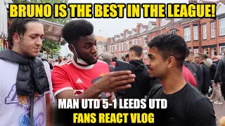 CRAZY FANS REACT TO MANCHESTER UNITED 5-1 LEEDS UNITED AT OLD TRAFFORD