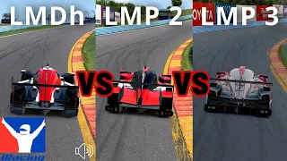 Prototype Speed Comparison | LMDh VS LMP2 VS LMP3 | iRacing @ Watkins Glen