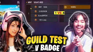 v badge guild test😱 1 vs 4🔥 Laka Gamer