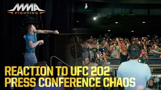 Conor McGregor-Nate Diaz Press Conference Chaos Reaction