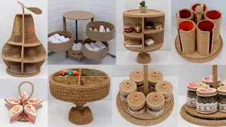 10 Divided Turntable Organizer Ideas from Waste Material | Jute Craft