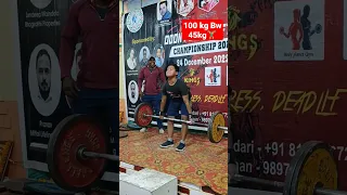 100 KG PR Deadlift🏋️‍♂️BY 14 years old boy😱Conventional lift #shorts #bodybuilding #powerlifting