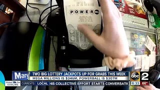 Mega Millions jackpot up to $346 million, Powerball to $307 million