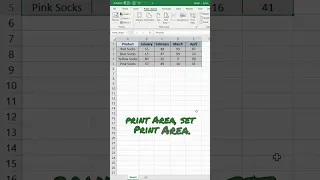 How to Set Print Area in Excel