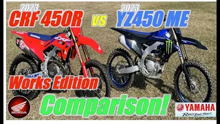 2023 YZ450F vs 2023 CRF450 Works Edition Back to Back Comparison