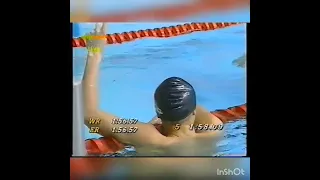 1993. Sheffield. Men's backstroke 200 m. Vladimir Selkov - gold medal (1.58,09)