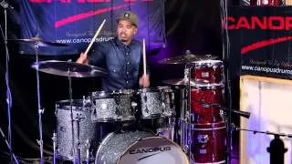 Justin Tyson plays CANOPUS YAIBA II Groove kit