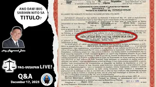 Kasama ba ito sa estado/estate ng yumao para sa ESTATE TAX? !