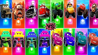 Army Jeep 🆚 Monster Cars Green 🆚 McQueen Green Eater 🆚 McQueen Pink 🎶 Who Is Best?