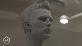 Live demo - male head sculpt Mark Newman – portrait sculpture