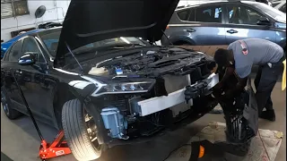 DIY 2022 Kia k-5  how to take the front bumper and headlight from off the vehicle