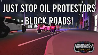 Just Stop Oil Protesters Get Out Of Control!! ER:LC Roblox