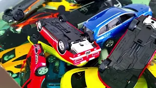 Lot Of Diecast Cars Rolling Down On A Slope And fall Into Water  * - MyModelCarCollection