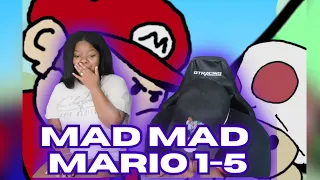 Couple FIRST TIME REACTING To MAD MAD MARIO 1-5 | REACTION