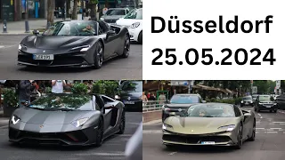 Supercars in Düsseldorf, 25.05.2024 | (Lamborghini Aventador SV, Ferrari SF90, Ferrari 488 Pista, …)