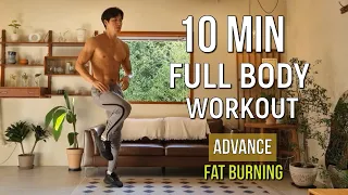 FULL BODY WORKOUT 10 MIN TABATA (No Equipment & Fat Burning) ADVANCED  | 전신 운동 10분 타바타 (체지방 감소) 상급자