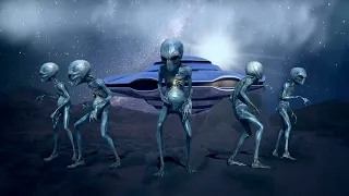 ALIEN UFO VJ Loop - Trippy Psychedelic Halloween Party Background Animation
