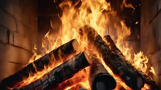 🔥 Cozy Fireplace 4K UHD (12 Hours). Fireplace with Burning Logs & Fire Sounds ASMR Ultra HD 4K