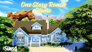 One Story Ranch Home // NO CC // Sims 4 Horse Ranch Speedbuild