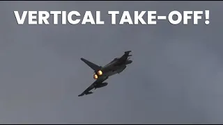 RAF Typhoons at Coningsby  [Part 1] Vertical Take-Off at 3:24:30