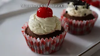 쁘띠케이크! 미니 다크초콜릿 컵케이크 만들기 ; Mini Dark Chocolate Cupcakes Recipe | SweetMiMy