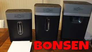 3 Different Paper Shredders from BONSEN - 8 12 15 Sheets at a time - Are they any good?