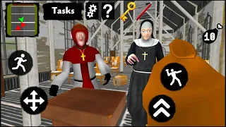 Nun and Monk Neighbor Escape 3D - Level 6 - Gameplay