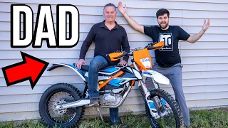 SURPRISING MY DAD with NEW DIRT-BIKE!