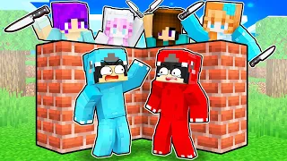 OMZ Build to SURVIVE from CRAZY FAN GIRLS in Minecraft! - Parody Story(Roxy, Crystal and Lily)