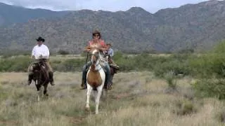 Enjoying the lope ride at Grapevine Canyon Ranch