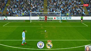 Manchester City vs Real Madrid - Penalty Shootout | UEFA Champions League 23/24 UCL | PES Gameplay