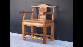 神聖傢俱木作榫卯工藝 -台南新化慈善亭訂製太師椅一木連作 Wooden mortise and tenon craftsmanship traditional furniture