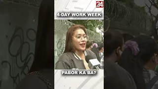 Ilang Pinoy, hati ang opinyon sa 4 na araw na pagpasok sa trabaho #shorts | 24 Oras