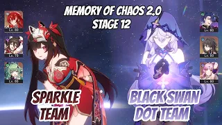 Sparkle x Argenti & Black Swan DoT Memory of Chaos Stage 12 (3 Stars) | Honkai Star Rail
