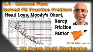 FE Exam Fluid Mechanics - 4.4 - Practice Problem - Head Loss Due to Flow